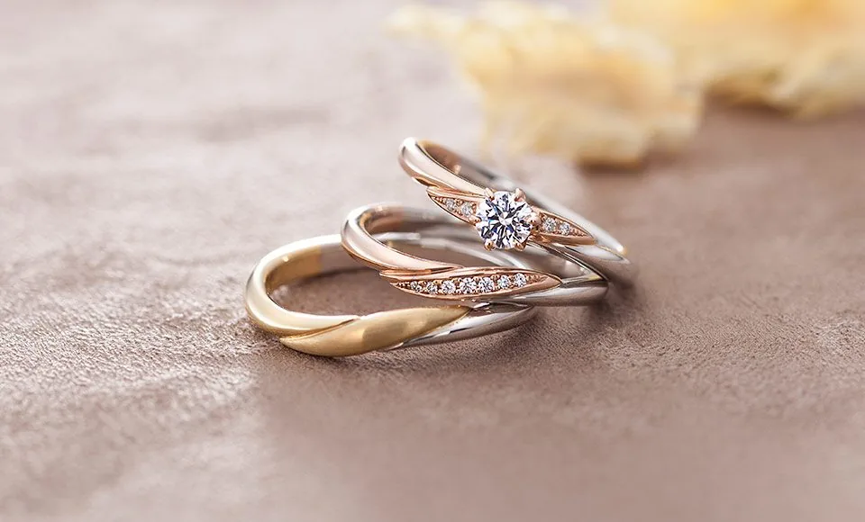 ステルジュラーレ セットリング Altijd 婚約+結婚の重ね付け